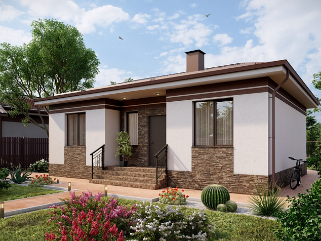 Коттедж П1-75-СП2-ДШ