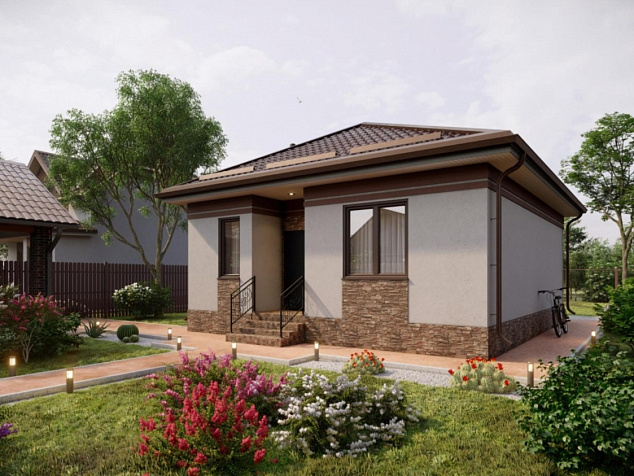 Коттедж П1-60-СП2-ДШ Коттедж П1-60-СП2-ДШ